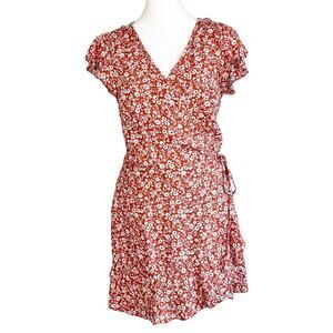 Abercrombie & Fitch Ditsy Floral Wrap Mini Dress Medium
